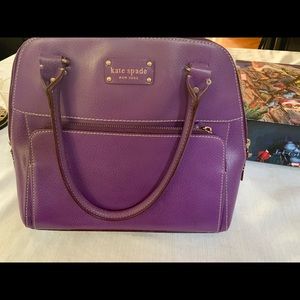 Kate spade purple leather handbag